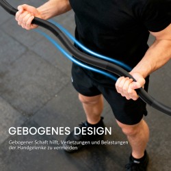 Olympia mutkatanko kotitreeniin, terästä, 120 cm, 5 cm holkit, 100 kg maksimikuormitus, musta