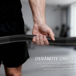 Olympia mutkatanko kotitreeniin, terästä, 120 cm, 5 cm holkit, 100 kg maksimikuormitus, musta