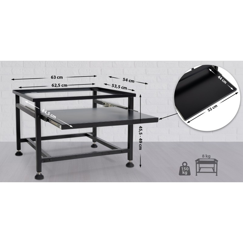 Korotettu jalusta pesukoneelle ja kodinkoneille säilytystilalla ja korkeussäädöllä