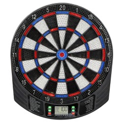 Elektroninen darttaulu 1 8 pelaajalle LCD näyttö 6 pehmeäkärkistä darts settiä monivärinen