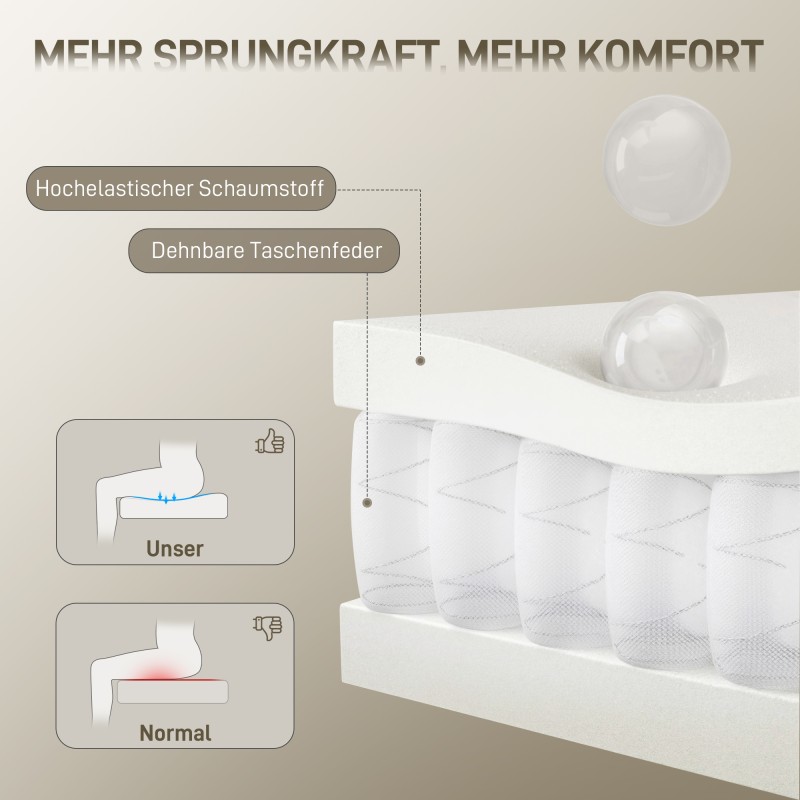 Ergonominen työtuoli säädettävällä niskatuella ja keinutoiminnolla, kangasverhoilu, harmaanvalkoinen