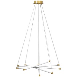 LED kattovalaisin 50 W 5 säädettävää valoputkea 82 cm kulta valkoinen