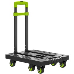 Taitettava kuljetusvaunu sackkarre metalli 200 kg 49 x 35 x 102 cm musta vihreä