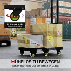 Taitettava kuljetusvaunu / sackkarre, metalli, 200 kg, 49 x 35 x 102 cm, musta-vihreä