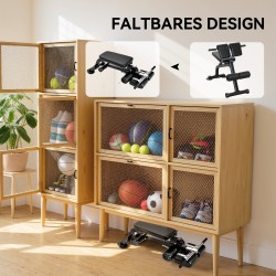 Säädettävä taittuva treenipenkki koko keholle, teräsrunko 150 kg, musta