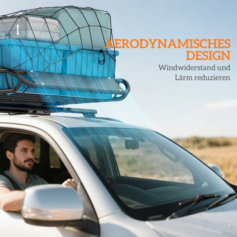 Kattokori autoihin 116 x 92 x 11,5 cm, teräs, kantavuus 150 kg, musta