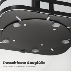 Pyörivä maustehylly 2-tasoinen metallia 24 x 24 x 38 cm musta