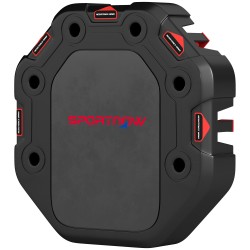 Treenilauta 7 in 1 punnerruslauta vastuskuminauhoilla ja oviankkurilla punainen musta