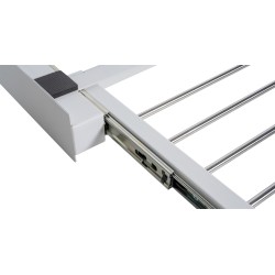 Tilaa säästävä pesukoneliitoskehys Sebastian pyykkitelineellä