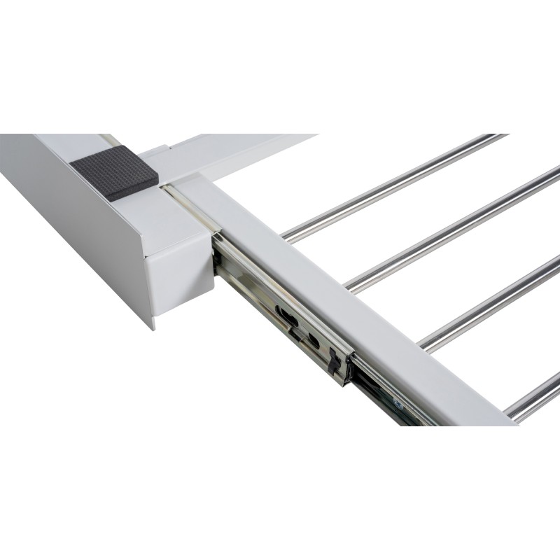 Tilaa säästävä pesukoneliitoskehys Sebastian pyykkitelineellä