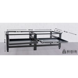 Tampa kaksoispesukonealusta säädettävä metallinen koroke laatikolla 400kg