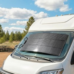 Kannettava aurinkopaneeli 100 W 18 V ulkokäyttöön, 2x USB, LCD-ohjain, IP67, musta