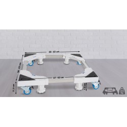 Säädettävä jalusta kodinkoneille pyörillä ja vesivaaoilla 350 kg