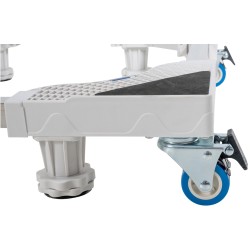 Säädettävä jalusta kodinkoneille pyörillä ja vesivaaoilla 350 kg