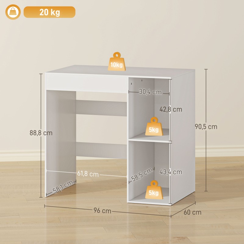 Pesukoneen päälle asennettava kaappi kylpyhuoneeseen, lastulevy, 96 x 60 x 90,5 cm, valkoinen