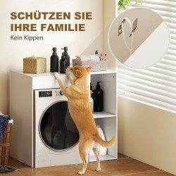 Pesukoneen päälle asennettava kaappi kylpyhuoneeseen, lastulevy, 96 x 60 x 90,5 cm, valkoinen