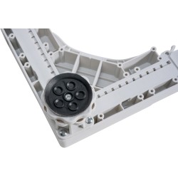 Säädettävä pesukoneen alusta 300 kg vesivaa'alla ja korkeussäädöllä