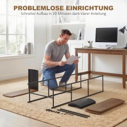 Kirjahylly 4-tasoinen teollinen MDF/teräs 80 x 30 x 141 cm ruskea/musta freestanding