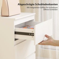 Lipasto 3 laatikkoa makuuhuoneeseen ja eteiseen, lastulevy, 60 x 40 x 79 cm, valkoinen