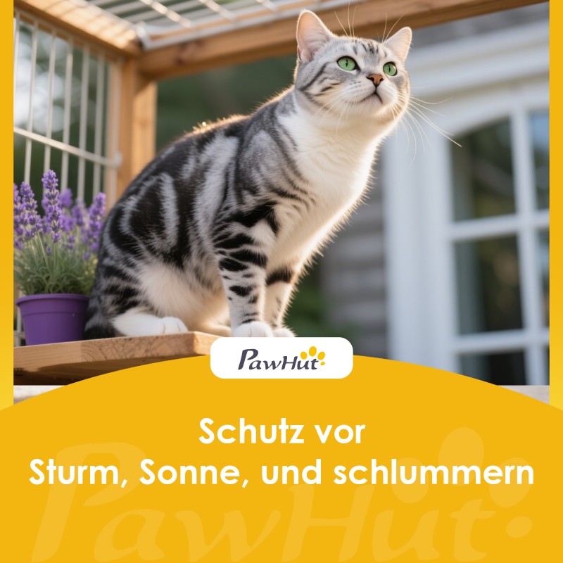 Ulkokissan talo lämpöeristetty kuusipuu 80 x 93 x 95 cm harmaa