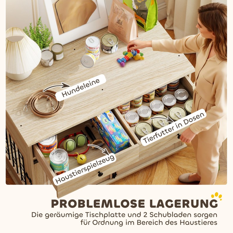 Koirankaluste pyörillä keskikokoisille ja suurille koirille, puu ja teräs, 100 x 56 x 81 cm, tammi/musta