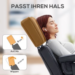 Säädettävä lepotuoli ja jalkarahi, keinonahka, metallijalka, musta