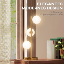 Pöytävalaisin 3 kupua teräs messinki 53 cm G9-kantoja