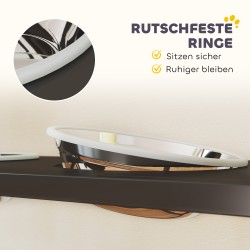 Koiran ruokintakaappi säädettävä korotettu ruokakuppiteline 2 x 800 ml teräskuppia 89,5x27x74 cm musta