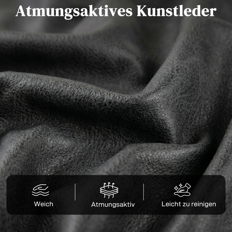 Sähköinen nousuavusteinen lepotuoli senioreille, keinonahkaa, kaksimoottorinen, musta