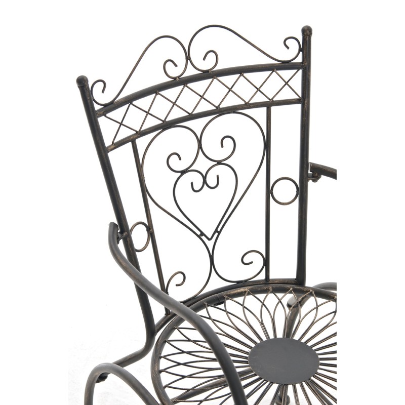 Nostalginen Sheela-tuoli puutarhaan ja terassille - käsintehty rautainen