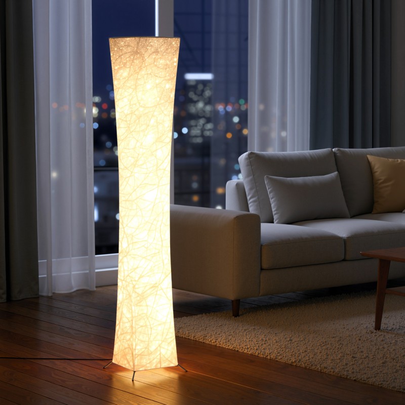 Lattiavalaisin paperimaisella varjostimella, 3 kirkkaustasoa, LED 10,5 W, valkoinen