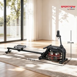 Soutulaite vesivastuksella kotiin, teräsrunko, 6–11 L vesisäiliö, LCD-näyttö, max 135 kg, musta