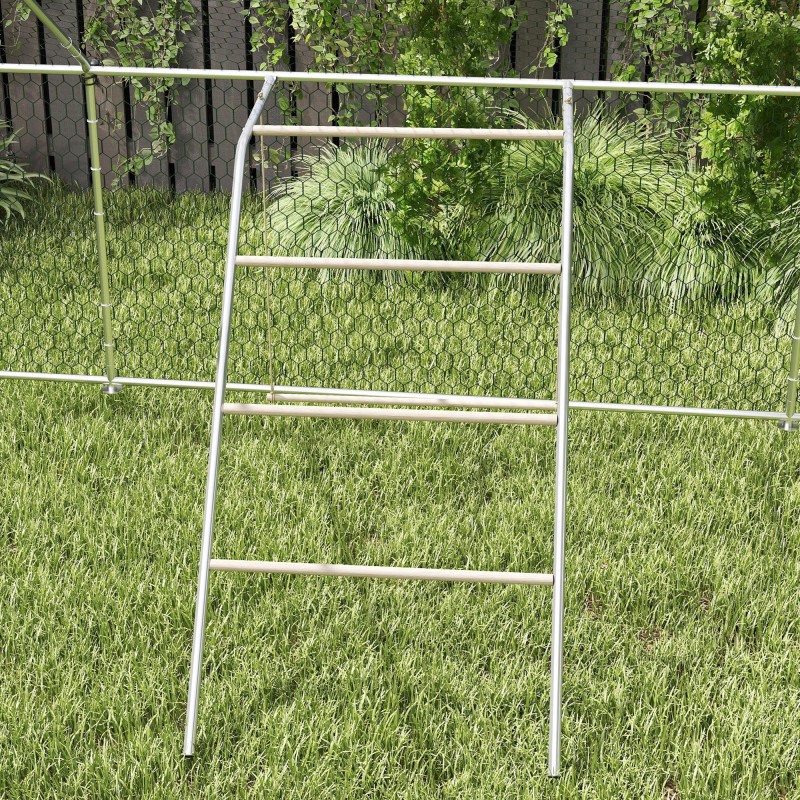 Kanaleikkiteline ulkokäyttöön, teräs ja mäntypuu, säädettävä keinu, 82 x 150 x 110 cm, hopeanharmaa