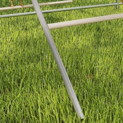 Kanaleikkiteline ulkokäyttöön, teräs ja mäntypuu, säädettävä keinu, 82 x 150 x 110 cm, hopeanharmaa