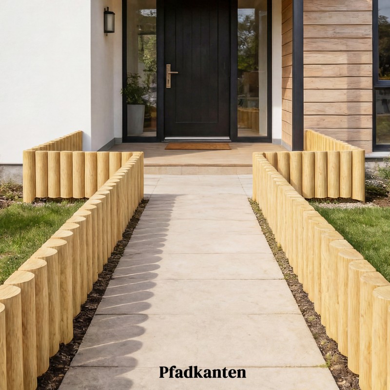 Puutarhan reunusaita kukkapenkeille kuusipuuta 176 x 30 cm luonnonpuu