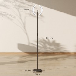 RGB lattiavalaisin, himmennettävä LED-lamppu kahdella kääntyvällä valopäällä, kaukosäädin, musta