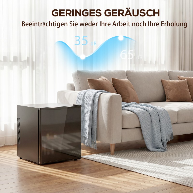 Minijääkaappi 44 l, 46 tölkkiä, säädettävä termostaatti 4–18 °C, 43 x 51 x 51,3 cm, musta