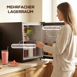 Minijääkaappi 44 l, 46 tölkkiä, säädettävä termostaatti 4–18 °C, 43 x 51 x 51,3 cm, musta