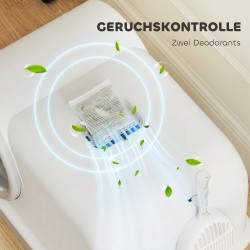 Kissan wc kannellinen ulosvedettävä hiekkalaatikko muovia 59 x 39,5 x 39,5 cm valkoinen/harmaa max 5 kg