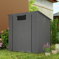 Säilytyssuoja ulkokäyttöön galvanoitu teräsrunko PE-kate 1,9 x 1,2 m tummanharmaa