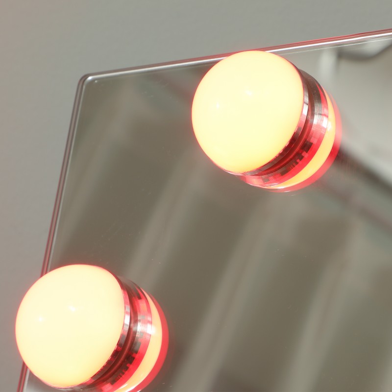 Kokovartalopeili RGB-LED-valaistuksella 150 x 40 cm, 21 lamppua, kehyksetön, karkaistu lasi, lattia- ja seinäasennus