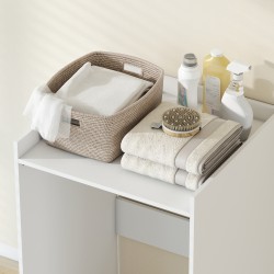 Kylpyhuonekaappi pesukoneelle, MDF, 64 x 60 x 97,5 cm, valkoinen