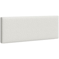 Seinäkiinnitteinen pehmustettu sängynpääty kangas 160x10x60 cm cremevalkoinen