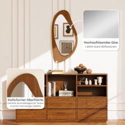 Seinäpeili mäntypuuviilulla 91,5 x 45 cm luonnonpuu