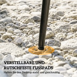 Ulkopöytä 4 hengelle teräsrunko karkaistu lasi polyrottinki 80 x 80 x 74 cm harmaa vaaleanruskea