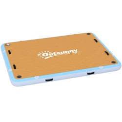 Ilmatäytteinen kelluva alusta tikkailla 243 x 183 cm 4 6 hengelle ruskea sininen