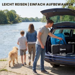 Ilmatäytteinen kelluva alusta tikkailla 243 x 183 cm 4–6 hengelle ruskea/sininen