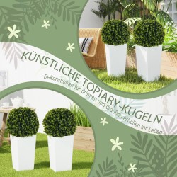 Keinotekoinen eukalyptus palloviherkasvi ruukussa 65 cm, UV-suojattu, 2 kpl, vihreä