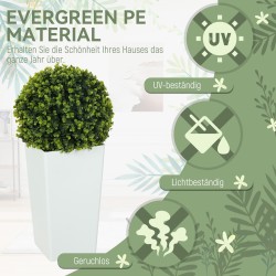 Keinotekoinen eukalyptus palloviherkasvi ruukussa 65 cm, UV-suojattu, 2 kpl, vihreä