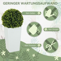 Keinotekoinen eukalyptus palloviherkasvi ruukussa 65 cm, UV-suojattu, 2 kpl, vihreä